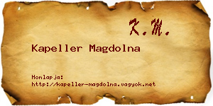 Kapeller Magdolna névjegykártya