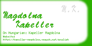 magdolna kapeller business card